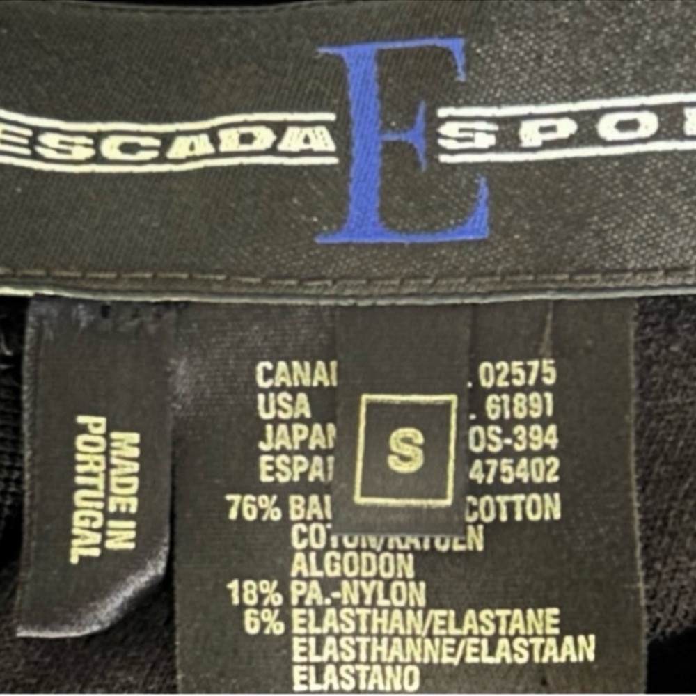 Escada Sport Black Velour Mock Neck Long Sleeve Oversized Pullover Size Small - Picture 8 of 9